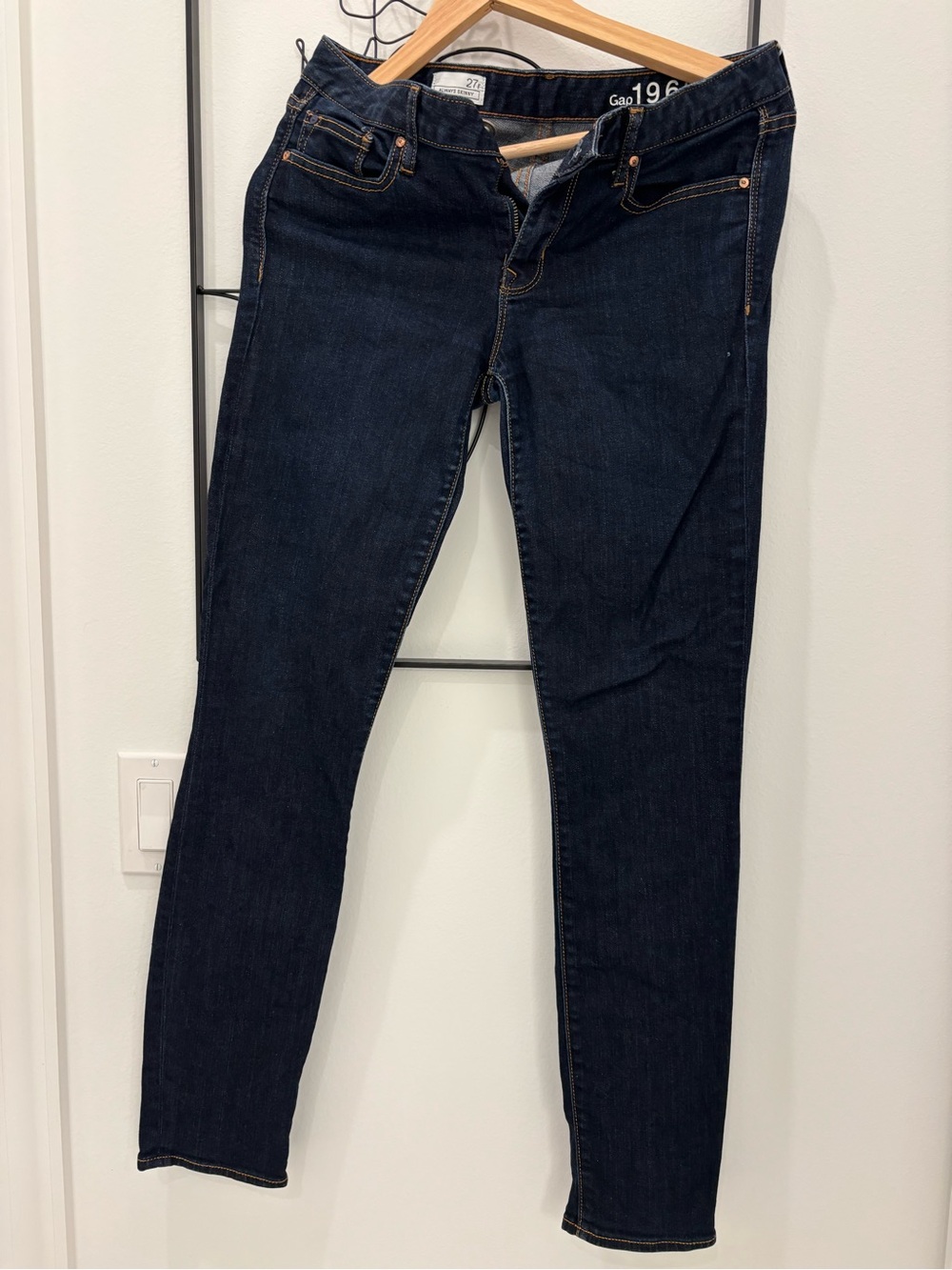 GAP Dark Indigo Mid-Rise Skinny Jeans
